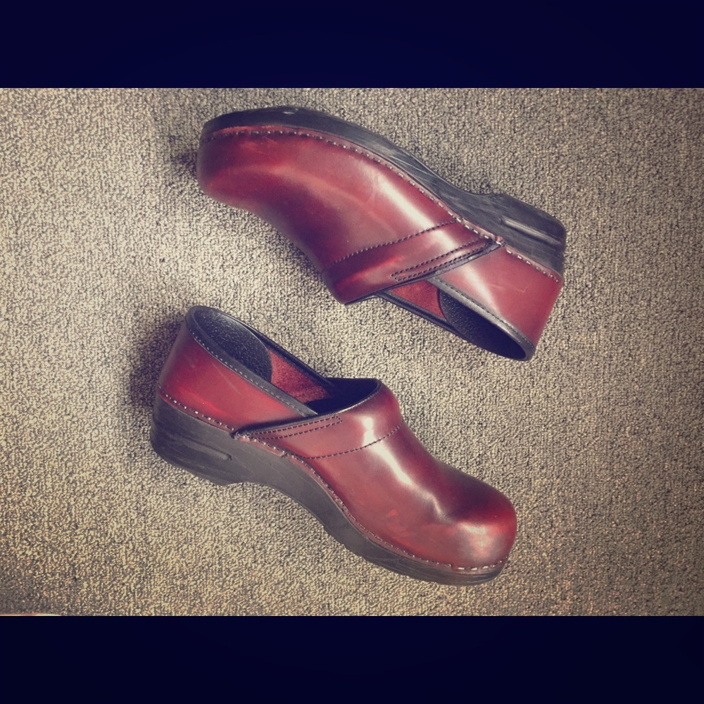Burgundy Dansko Clogs - Size 41